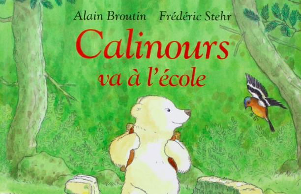 "Calinours va à l'école" de Alain Broutin. - Pastels et pinceaux